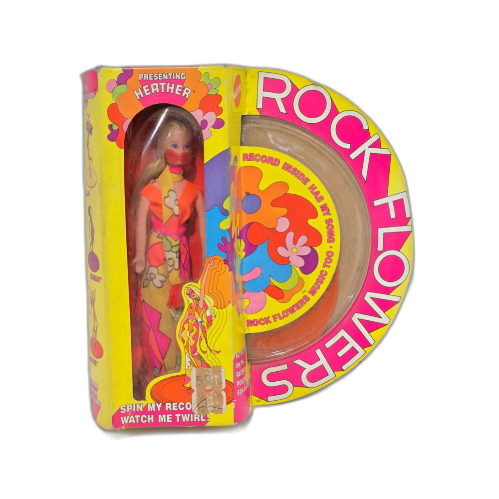 Vintage 1970 Mattel Rock Flowers Heather Doll | Partially Sealed No 1166